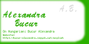 alexandra bucur business card